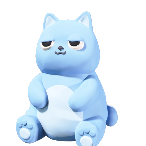 The sleeping blue cat